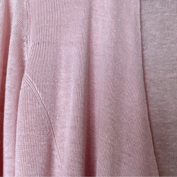 Eileen Fisher Organic Linen Open Front Cardigan Waterfall Style Pink Small - Picture 8 of 12